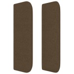 vidaXL Tăblie de pat cu aripioare maro închis183x16x78/88 cm textil
