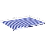 vidaXL Pânză de rezervă copertină, albastru și alb, 5x3,5 m vidaXL Pânză de rezervă copertină, albastru și alb, 5x3,5 m