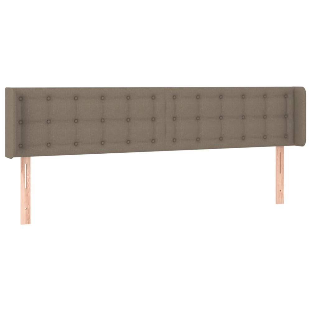 vidaXL Tăblie de pat cu aripioare gri taupe 183x16x78/88 cm textil