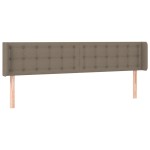 vidaXL Tăblie de pat cu aripioare gri taupe 183x16x78/88 cm textil
