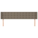 vidaXL Tăblie de pat cu aripioare gri taupe 183x16x78/88 cm textil