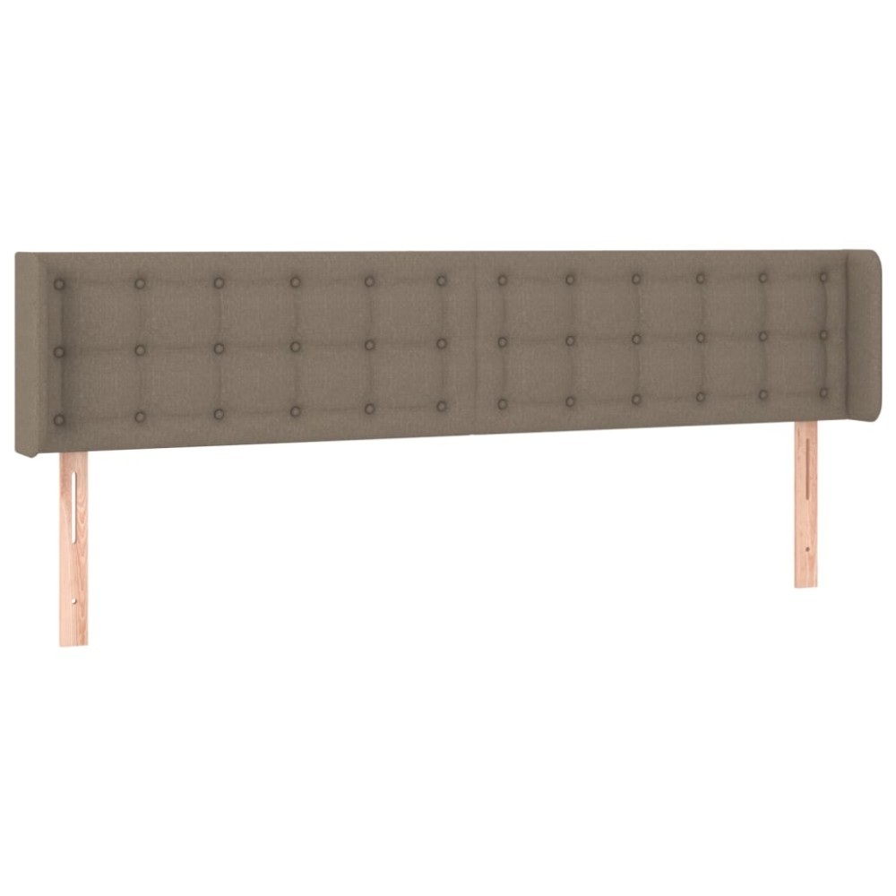 vidaXL Tăblie de pat cu aripioare gri taupe 203x16x78/88 cm textil