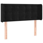 vidaXL Tăblie de pat cu aripioare negru 83x16x78/88 cm catifea
