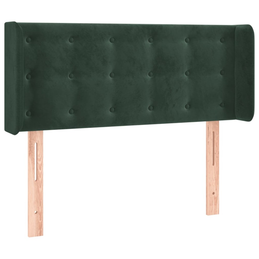 vidaXL Tăblie pat cu aripioare verde închis 83x16x78/88 cm catifea