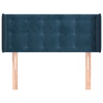vidaXL Tăblie pat cu aripioare albastru închis 83x16x78/88 cm catifea