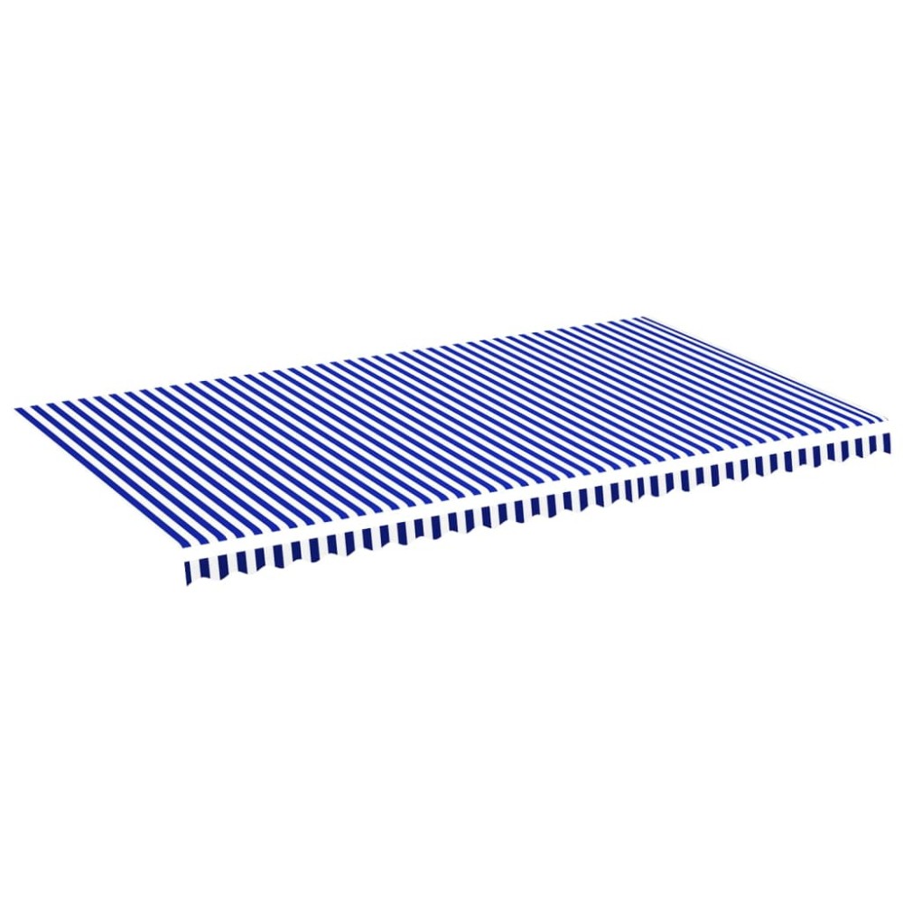 vidaXL Pânză de rezervă copertină, albastru și alb, 6x3,5 m