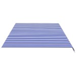vidaXL Pânză de rezervă copertină, albastru și alb, 6x3,5 m vidaXL Pânză de rezervă copertină, albastru și alb, 6x3,5 m