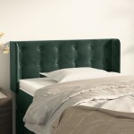 vidaXL Tăblie pat cu aripioare verde închis 93x16x78/88 cm catifea vidaXL Tăblie pat cu aripioare verde închis 93x16x78/88 cm catifea
