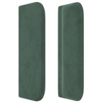 vidaXL Tăblie pat cu aripioare verde închis 93x16x78/88 cm catifea vidaXL Tăblie pat cu aripioare verde închis 93x16x78/88 cm catifea