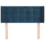 vidaXL Tăblie pat cu aripioare albastru închis 93x16x78/88 cm catifea