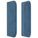 vidaXL Tăblie pat cu aripioare albastru închis 93x16x78/88 cm catifea