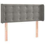 vidaXL Tăblie de pat cu aripioare gri deschis 103x16x78/88 cm catifea