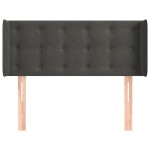 vidaXL Tăblie de pat cu aripioare gri închis 103x16x78/88 cm catifea