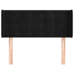 vidaXL Tăblie de pat cu aripioare negru 103x16x78/88 cm catifea