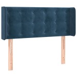 vidaXL Tăblie pat cu aripioare albastru închis 103x16x78/88 cm catifea