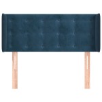 vidaXL Tăblie pat cu aripioare albastru închis 103x16x78/88 cm catifea