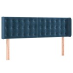 vidaXL Tăblie pat cu aripioare albastru închis 147x16x78/88 cm catifea
