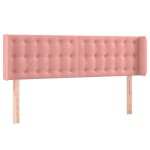 vidaXL Tăblie de pat cu aripioare roz 147x16x78/88 cm catifea
