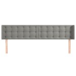 vidaXL Tăblie de pat cu aripioare gri deschis 163x16x78/88 cm catifea vidaXL Tăblie de pat cu aripioare gri deschis 163x16x78/88 cm catifea