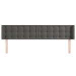 vidaXL Tăblie de pat cu aripioare gri închis 163x16x78/88 cm catifea vidaXL Tăblie de pat cu aripioare gri închis 163x16x78/88 cm catifea