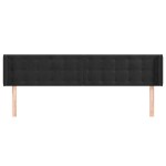 vidaXL Tăblie de pat cu aripioare negru 163x16x78/88 cm catifea