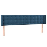 vidaXL Tăblie pat cu aripioare albastru închis 163x16x78/88 cm catifea