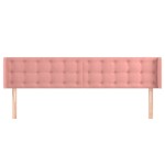 vidaXL Tăblie de pat cu aripioare roz 163x16x78/88 cm catifea