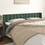 vidaXL Tăblie de pat cu aripioare verde închis 183x16x78/88 cm catifea vidaXL Tăblie de pat cu aripioare verde închis 183x16x78/88 cm catifea