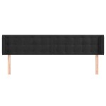 vidaXL Tăblie de pat cu aripioare negru 203x16x78/88 cm catifea