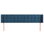 vidaXL Tăblie pat cu aripioare albastru închis 203x16x78/88 cm catifea