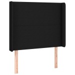 vidaXL Tăblie de pat cu aripioare, negru, 103x16x118/128 cm, textil