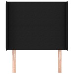 vidaXL Tăblie de pat cu aripioare, negru, 103x16x118/128 cm, textil