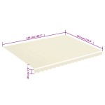 vidaXL Pânză de rezervă copertină, crem, 4,5x3,5 m vidaXL Pânză de rezervă copertină, crem, 4,5x3,5 m