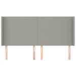 vidaXL Tăblie de pat cu aripioare gri deschis 163x16x118/128 cm textil vidaXL Tăblie de pat cu aripioare gri deschis 163x16x118/128 cm textil