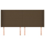 vidaXL Tăblie de pat cu aripioare maro închis 183x16x118/128 cm textil