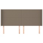 vidaXL Tăblie de pat cu aripioare gri taupe 183x16x118/128 cm textil