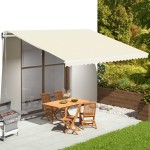 vidaXL Pânză de rezervă copertină, crem, 5x3,5 m vidaXL Pânză de rezervă copertină, crem, 5x3,5 m
