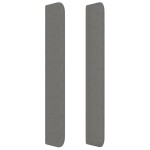 vidaXL Tăblie de pat cu aripioare gri închis 203x16x118/128 cm textil