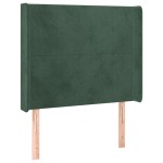 vidaXL Tăblie pat cu aripioare verde închis 93x16x118/128 cm catifea vidaXL Tăblie pat cu aripioare verde închis 93x16x118/128 cm catifea