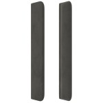 vidaXL Tăblie de pat cu aripioare gri închis 147x16x118/128 cm catifea