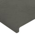 vidaXL Tăblie de pat cu aripioare gri închis 163x16x118/128 cm catifea vidaXL Tăblie de pat cu aripioare gri închis 163x16x118/128 cm catifea