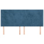 vidaXL Tăblie pat cu urechi albastru închis 163x16x118/128 cm catifea vidaXL Tăblie pat cu urechi albastru închis 163x16x118/128 cm catifea