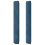 vidaXL Tăblie pat cu urechi albastru închis 163x16x118/128 cm catifea vidaXL Tăblie pat cu urechi albastru închis 163x16x118/128 cm catifea