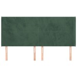 vidaXL Tăblie pat cu aripioare verde închis 183x16x118/128 cm catifea vidaXL Tăblie pat cu aripioare verde închis 183x16x118/128 cm catifea