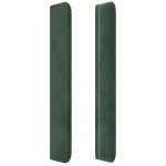 vidaXL Tăblie pat cu aripioare verde închis 203x16x118/128 cm catifea vidaXL Tăblie pat cu aripioare verde închis 203x16x118/128 cm catifea