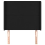 vidaXL Tăblie de pat cu aripioare, negru, 103x16x118/128 cm, piele eco