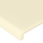 vidaXL Tăblie de pat cu aripioare, crem, 147x16x118/128 cm, piele eco