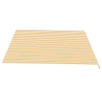 vidaXL Pânză de rezervă copertină, galben și alb, 4,5x3,5 m vidaXL Pânză de rezervă copertină, galben și alb, 4,5x3,5 m