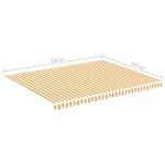 vidaXL Pânză de rezervă copertină, galben și alb, 4,5x3,5 m vidaXL Pânză de rezervă copertină, galben și alb, 4,5x3,5 m