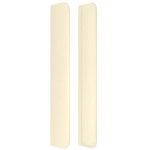 vidaXL Tăblie de pat cu aripioare, crem, 183x16x118/128 cm, piele eco